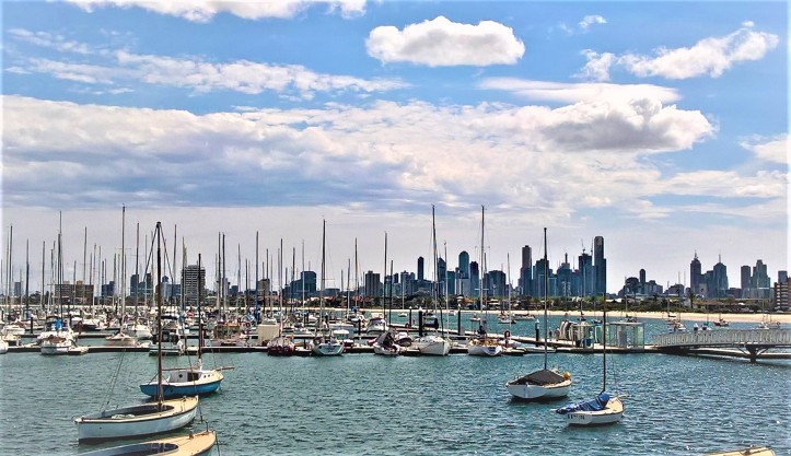Melbourne skyline from st kilda